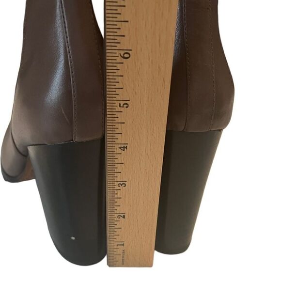 Coach Odell Brown Leather Pull On Heel Boots Size 11 - Picture 4 of 12